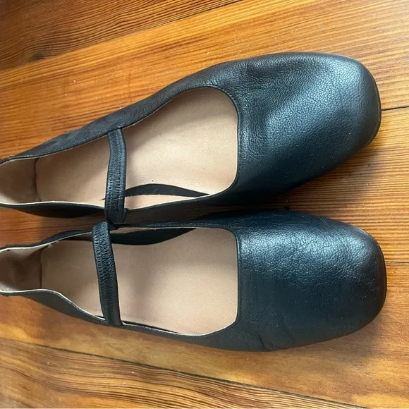 Madewell Greta Black Leather Flats - Picture 3 of 4